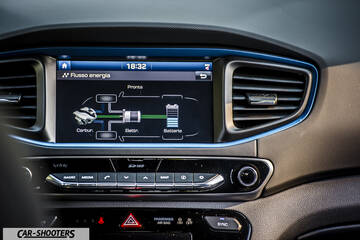 Hyundai Ioniq – dashboard, infotainment screen showing energy flow