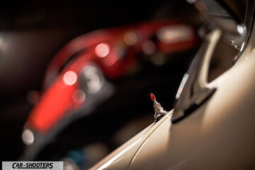 Porsche – detail, fender antenna close-up