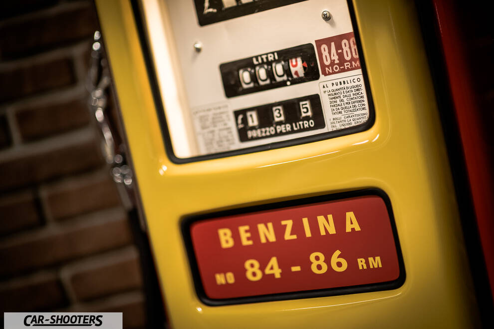 Porsche – detail, vintage gas pump close-up