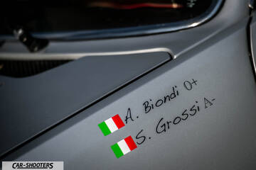 Fiat X1 9 Storia – detail, with italian flag stickers