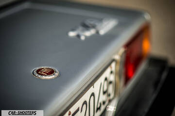 Fiat X1 9 Storia – detail, rear badge close-up