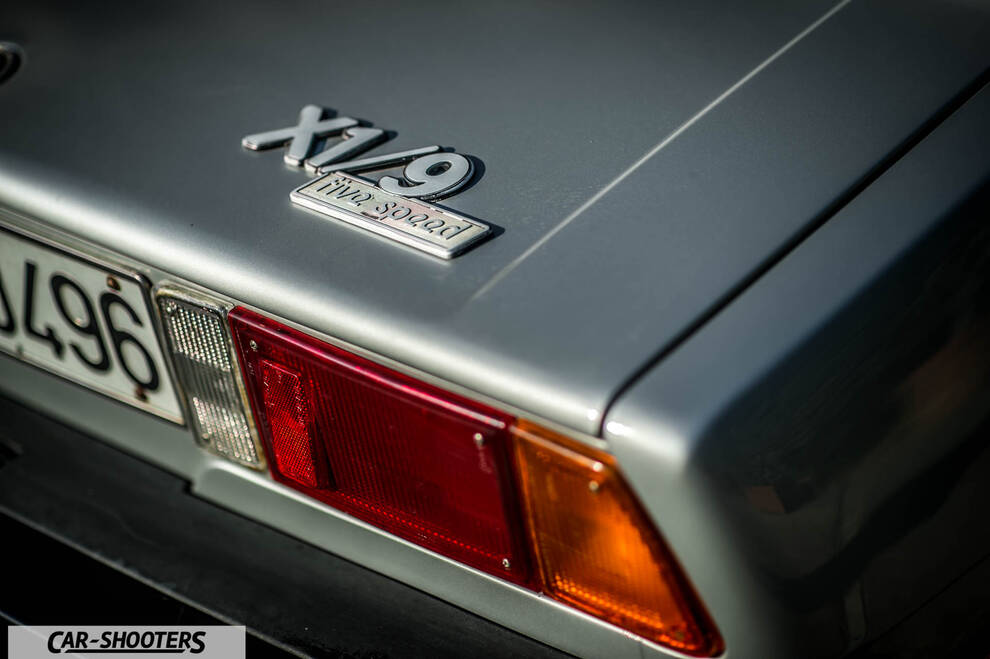 Fiat X1 9 Storia – detail, rear badge and taillight close-up