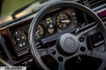 Fiat X1 9 Storia – dashboard, classic steering wheel and gauges