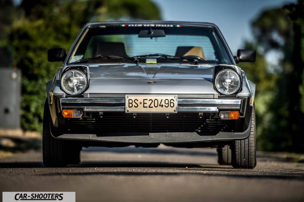 Fiat X1 9 Storia – front three-quarter, silver on a road with trees