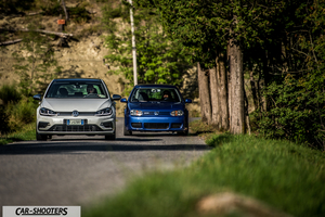 Volkswagen Golf R – front three-quarter, white on a country road