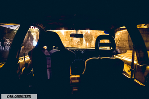interior, view from rear seats at night