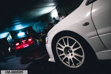 front three-quarter, white in an underground parking garage