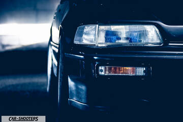 detail, headlight and turn signal close-up