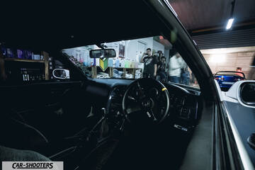interior, view from inside a garage