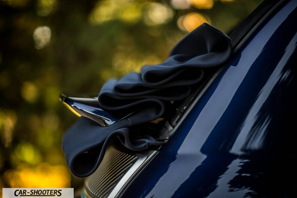 Abarth 695 Rivale – detail, car cover fold close-up
