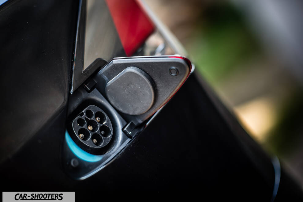 Tesla Model X – detail, charging port close up