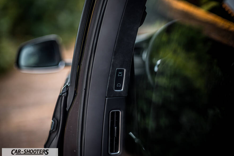 Tesla Model X – detail, door frame controls close-up