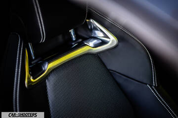 Toyota Corolla Hybrid – interior, leather front seat headrest