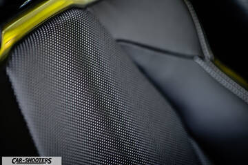 Toyota Corolla Hybrid – interior, perforated leather seat close-up