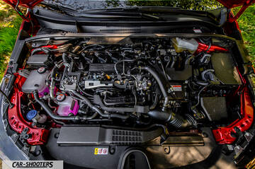 Toyota Corolla Hybrid – engine bay, clean modern engine bay