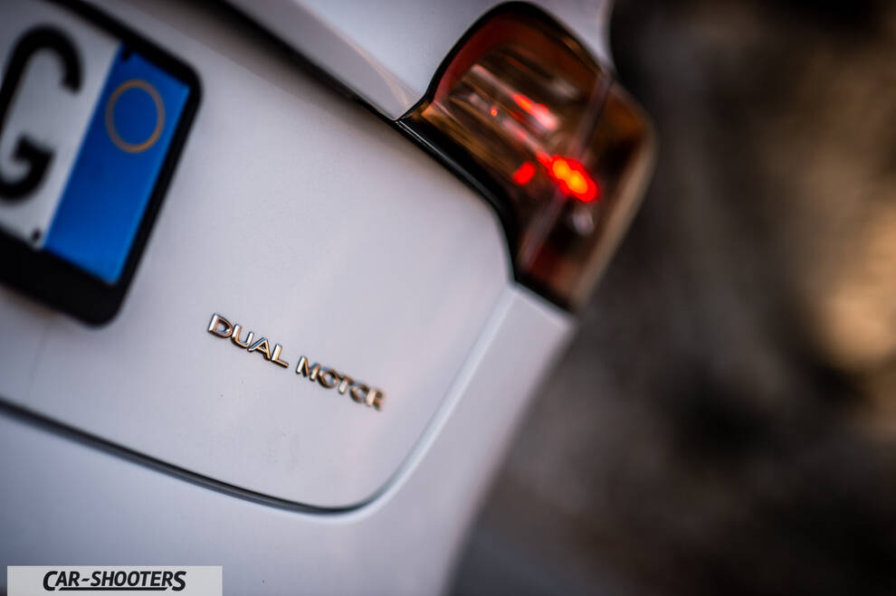 Tesla Model 3 – detail, rear badge close-up