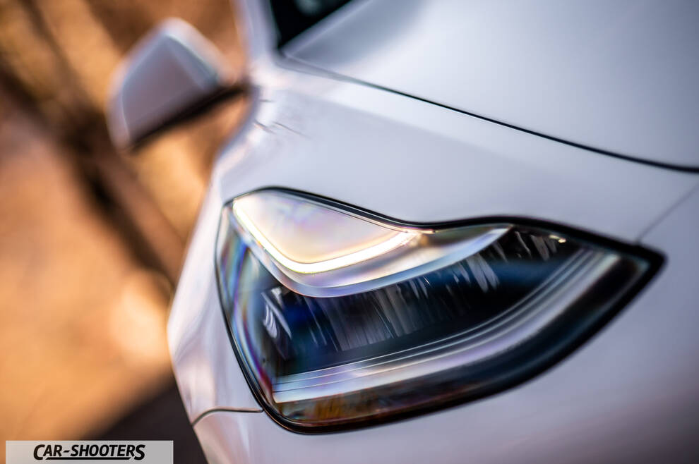 Tesla Model 3 – detail, headlight close-up