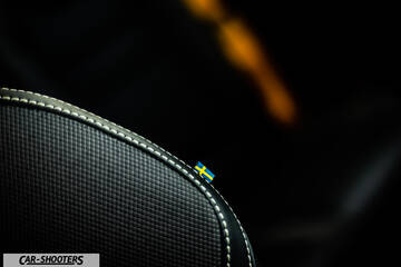 Volvo s60 polestar – detail, swedish flag tag on seat
