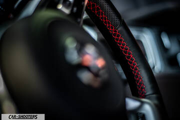 Volkswagen Golf Gti Tcr – detail, leather steering wheel with red stitching