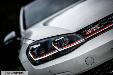 Volkswagen Golf Gti Tcr – detail, headlight and badge close-up