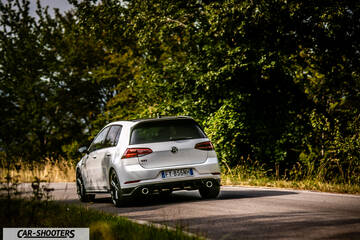Volkswagen Golf Gti Tcr – rear three-quarter, white on a country road