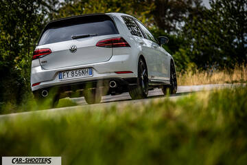 Volkswagen Golf Gti Tcr – rear three-quarter, white on a country road