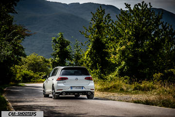 Volkswagen Golf Gti Tcr – rear three-quarter, white on a country road
