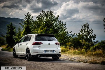 Volkswagen Golf Gti Tcr – rear three-quarter, white on a country road