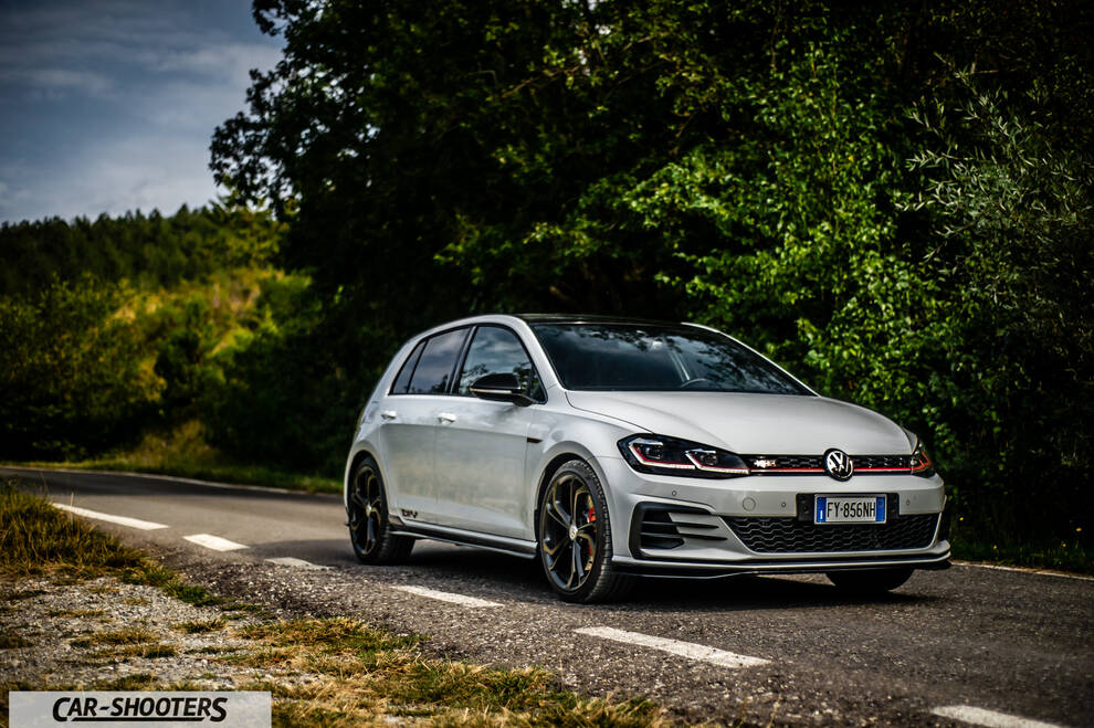 Volkswagen Golf Gti Tcr – front three-quarter, white on a country road