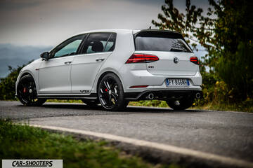 Volkswagen Golf Gti Tcr – rear three-quarter, white on a country road