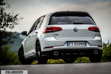 Volkswagen Golf Gti Tcr – rear three-quarter, white on an asphalt road