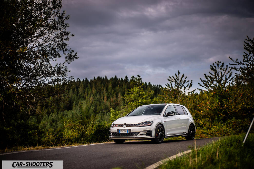Volkswagen Golf Gti Tcr – front three-quarter, white on a country road