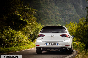 Volkswagen Golf Gti Tcr – rear view, white on a country road