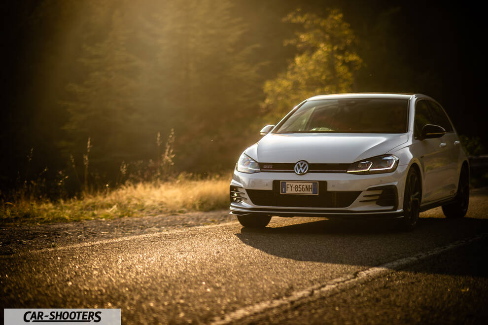 Volkswagen Golf Gti Tcr – front three-quarter, white on a country road
