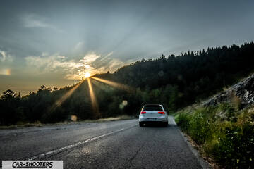 Volkswagen Golf Gti Tcr – rear view, white on a country road