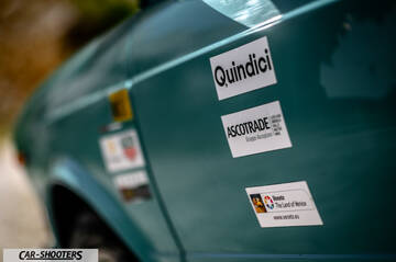 Autobianchi A112 – detail, with racing decals on the door