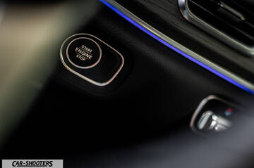 Mercedes Benz GLE – detail, start engine stop button close-up