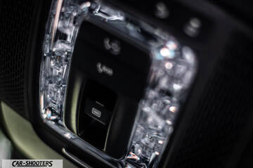 Mercedes Benz GLE – detail, overhead console close up