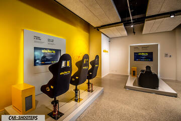 Dallara – interior, racing simulator seats in showroom