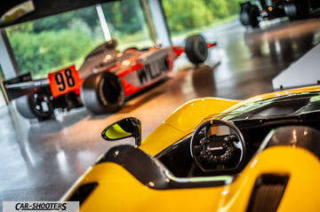 Dallara – interior, in a museum with a vintage race car