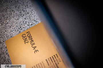 Dallara – detail, formula-e gen2 text on sign