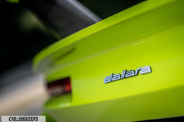 Dallara Stradale – detail, rear wing and badge close-up