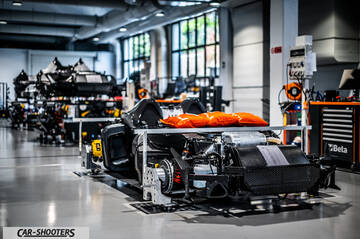 Dallara – detail, in a car factory assembly line