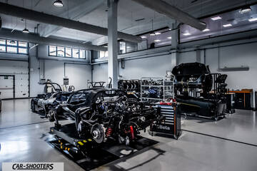 Dallara – detail, in a car workshop