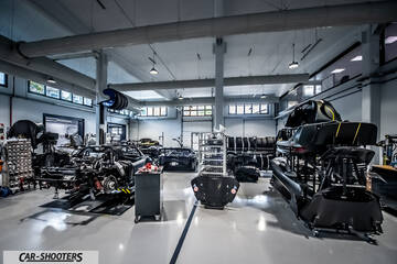 Dallara – detail, in a car factory workshop