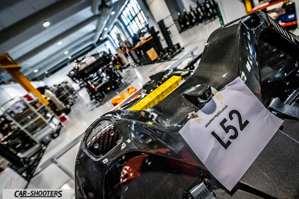Dallara – detail, carbon fiber chassis in a workshop