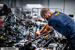 Dallara – engine bay, in an assembly factory