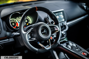 Alpine A110 – dashboard, leather steering wheel with center badge