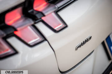 Ford Mustang Mach E – detail, taillight and awd badge close-up