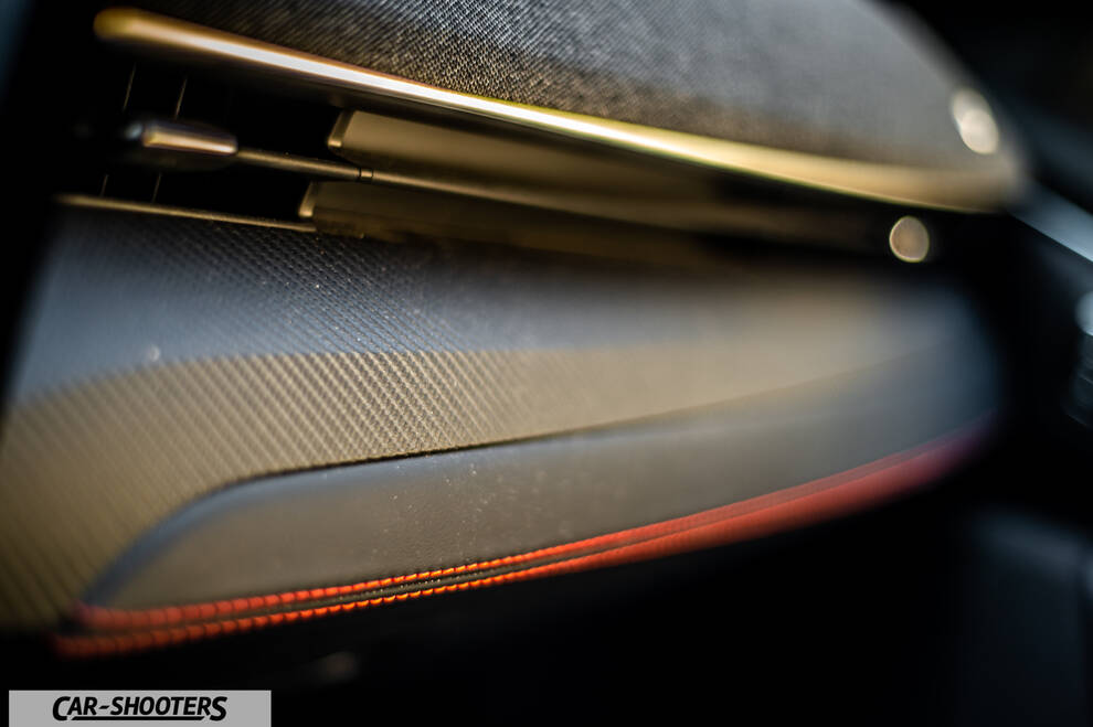 Ford Mustang Mach E – detail, dashboard trim close-up